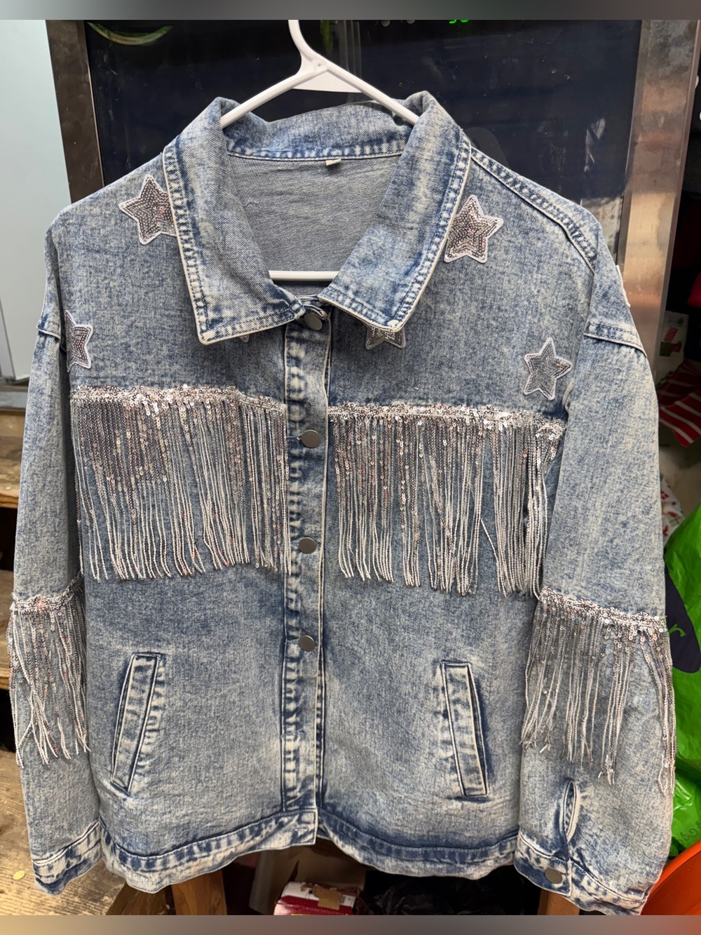 Women’s Fringe Detailed Denim Jacket